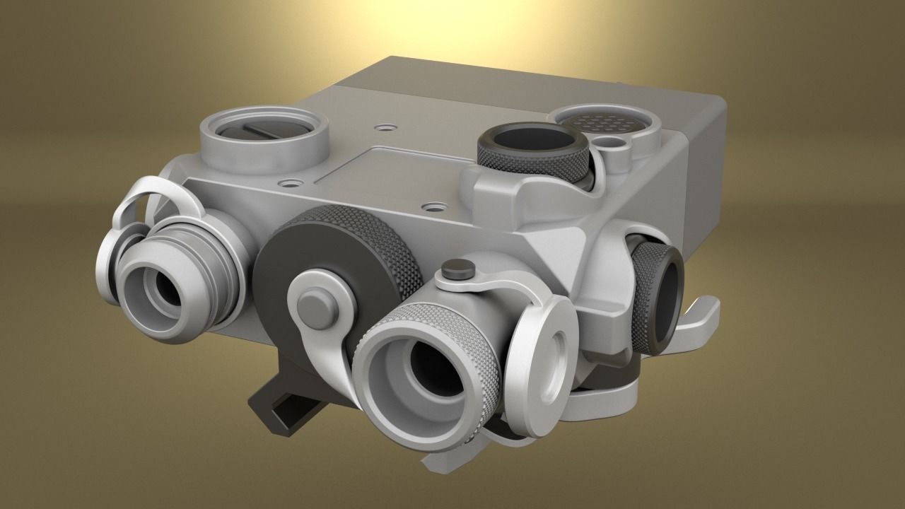 Airsoft Dual Beam Aiming Laser Intelligent DBAL L2 Hollow body 3D print model_1