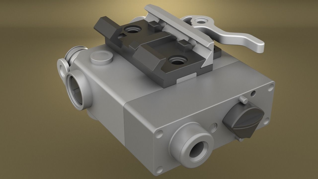 Airsoft Dual Beam Aiming Laser Intelligent DBAL L2 Hollow body 3D print model_12