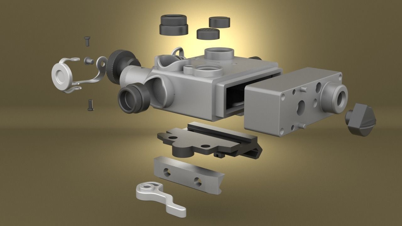 Airsoft Dual Beam Aiming Laser Intelligent DBAL L2 Hollow body 3D print model_4