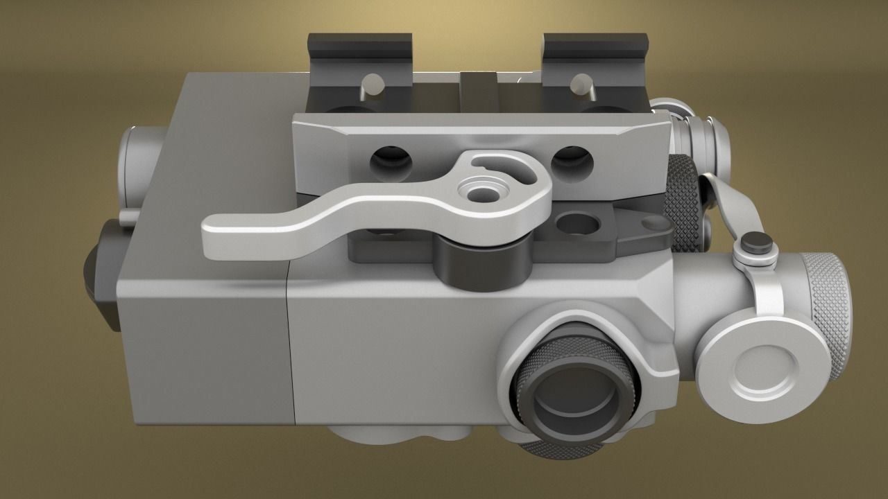 Airsoft Dual Beam Aiming Laser Intelligent DBAL L2 Hollow body 3D print model_17