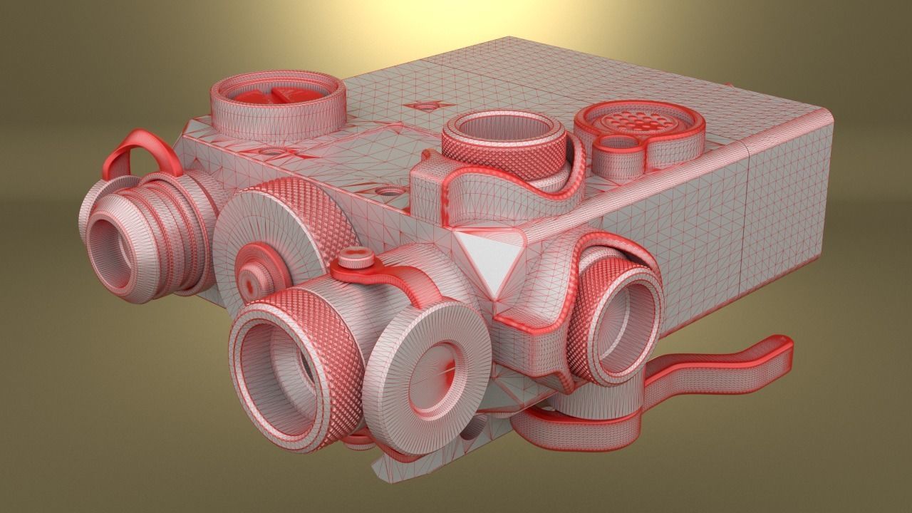 Airsoft Dual Beam Aiming Laser Intelligent DBAL L2 Hollow body 3D print model_9