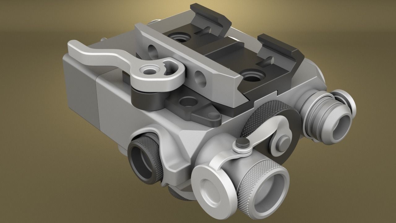 Airsoft Dual Beam Aiming Laser Intelligent DBAL L2 Hollow body 3D print model_18