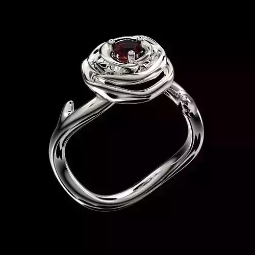 Ring rose anillo rosa  3D print model