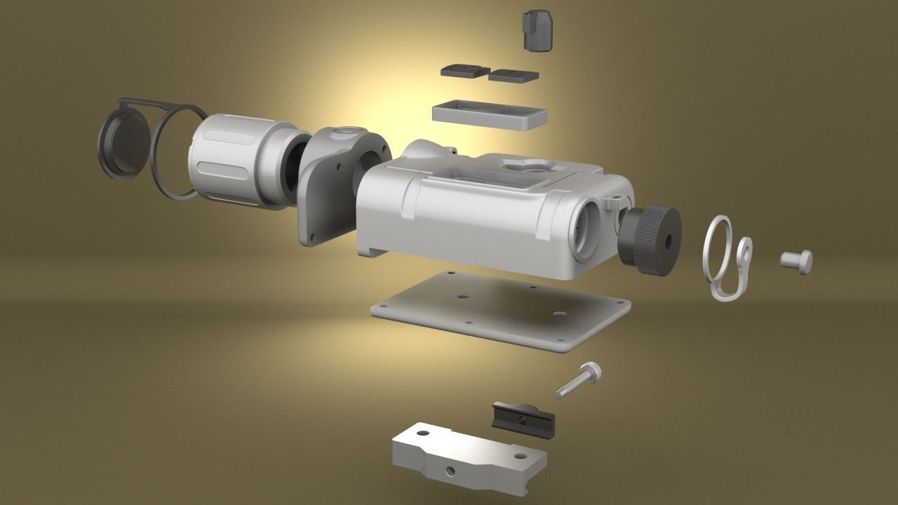 Airsoft Night Vision L3 V SLIM Hollow body 3D print model_5