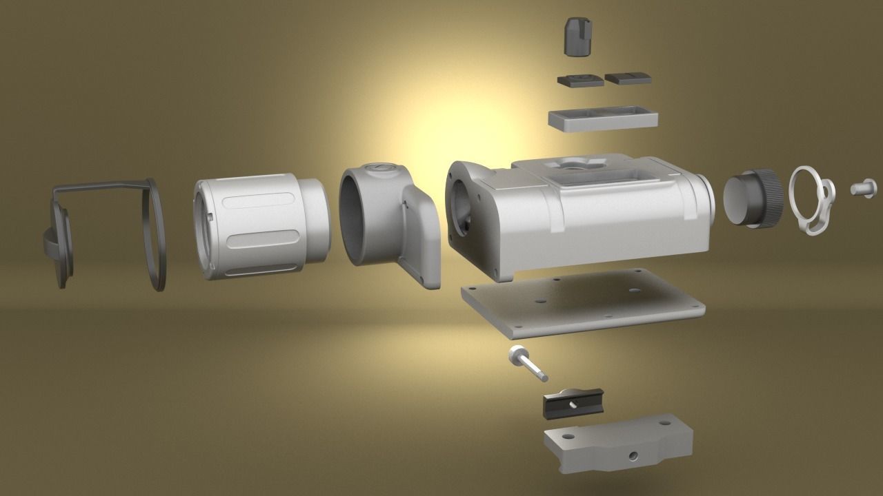 Airsoft Night Vision L3 V SLIM Hollow body 3D print model_2