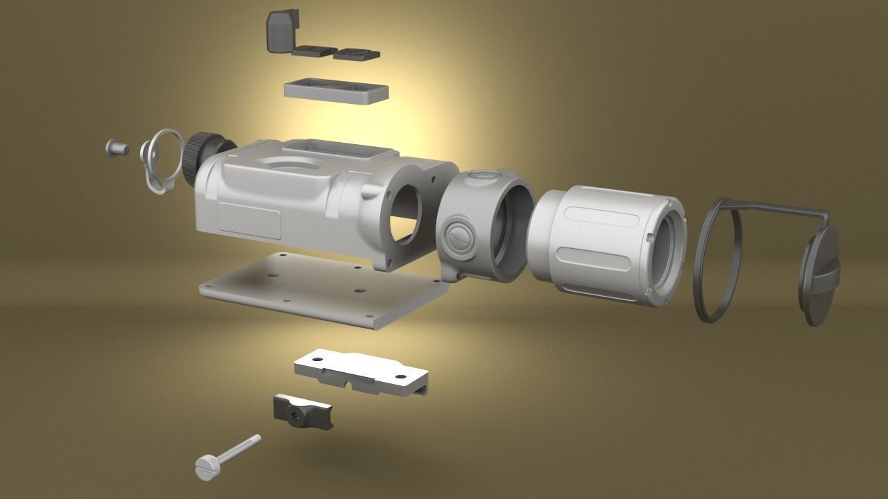 Airsoft Night Vision L3 V SLIM Hollow body 3D print model_11