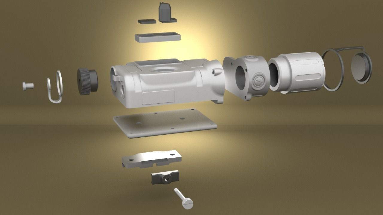 Airsoft Night Vision L3 V SLIM Hollow body 3D print model_8
