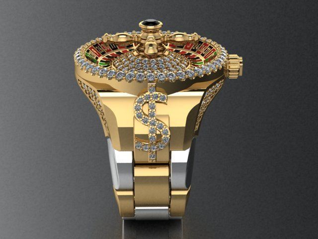 Roulette Ring 3D print model_8