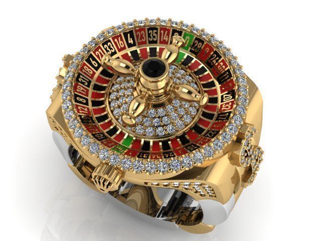Roulette Ring 3D print model_2