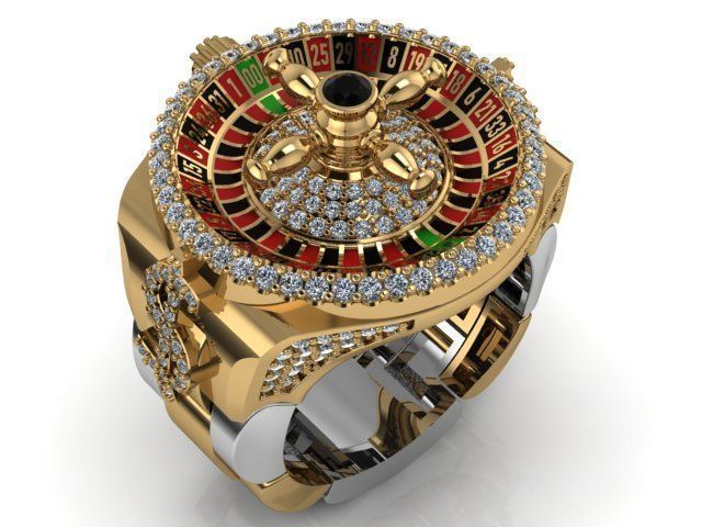 Roulette Ring 3D print model_11