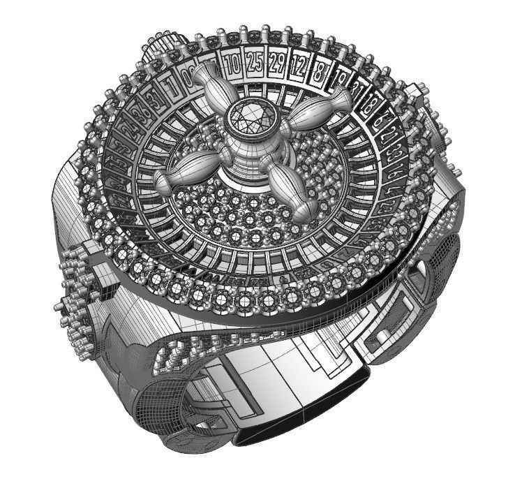 Roulette Ring 3D print model_16