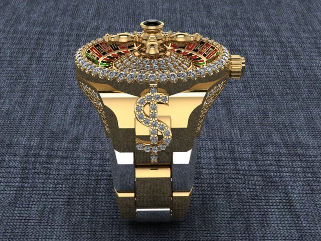 Roulette Ring 3D print model_10