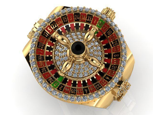 Roulette Ring 3D print model_4