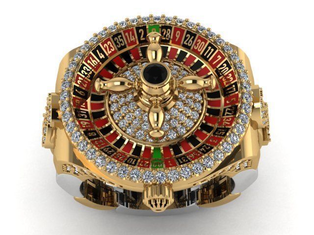 Roulette Ring 3D print model_5