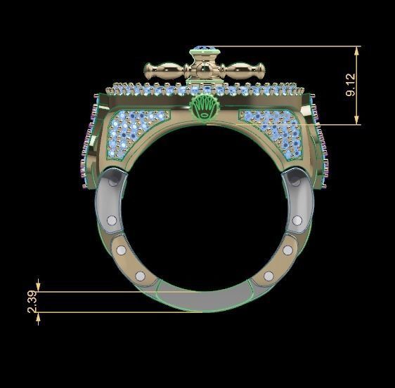 Roulette Ring 3D print model_17