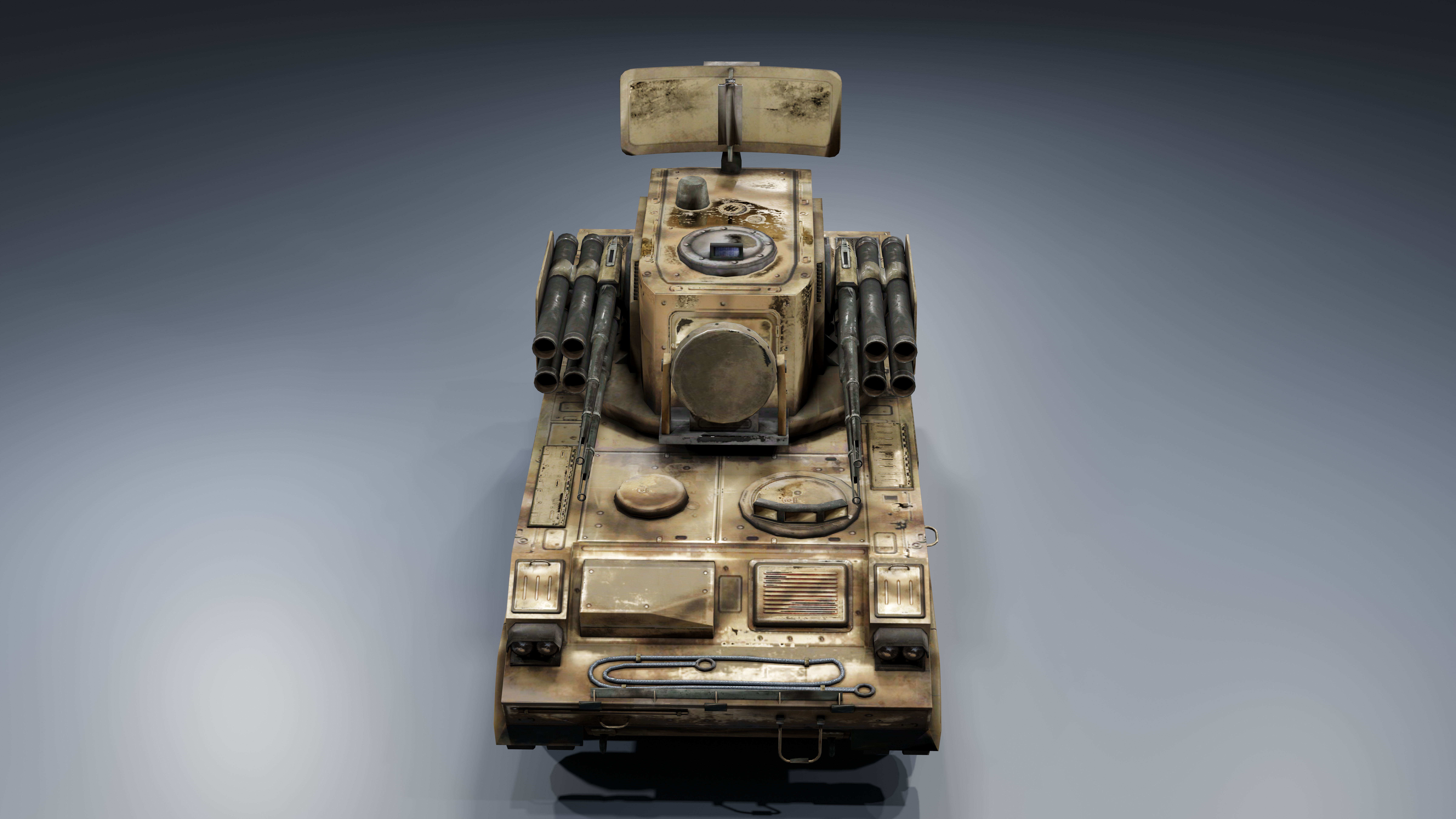 Military tank Low-poly 3D model_7