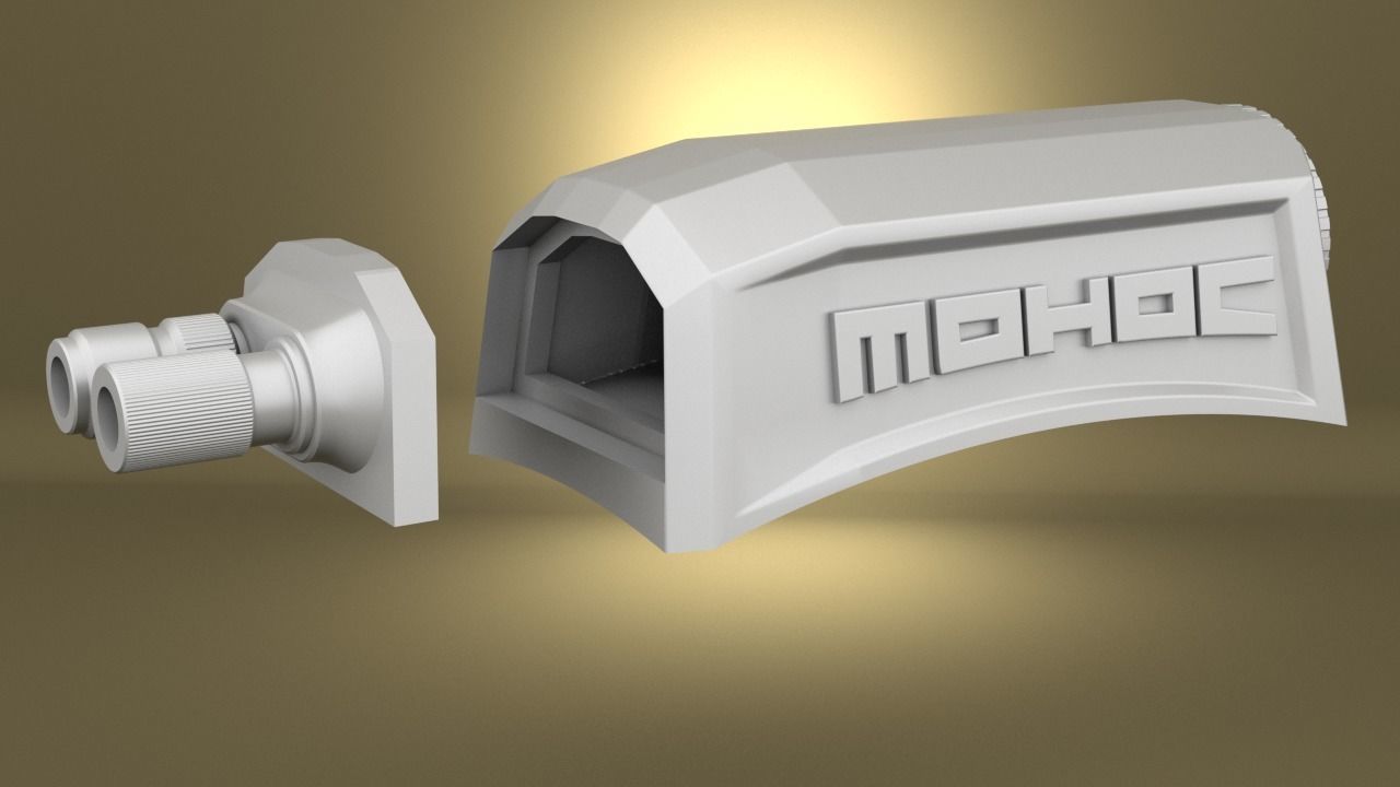 Airsoft MOHOC 2 Military helmet camera Hollow body 3D print model_4