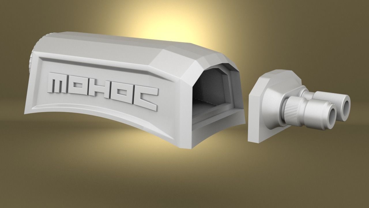 Airsoft MOHOC 2 Military helmet camera Hollow body 3D print model_2