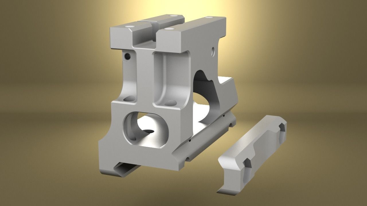 Airsoft Unity Tactical FAST MRO Mount  body 3D print model_2