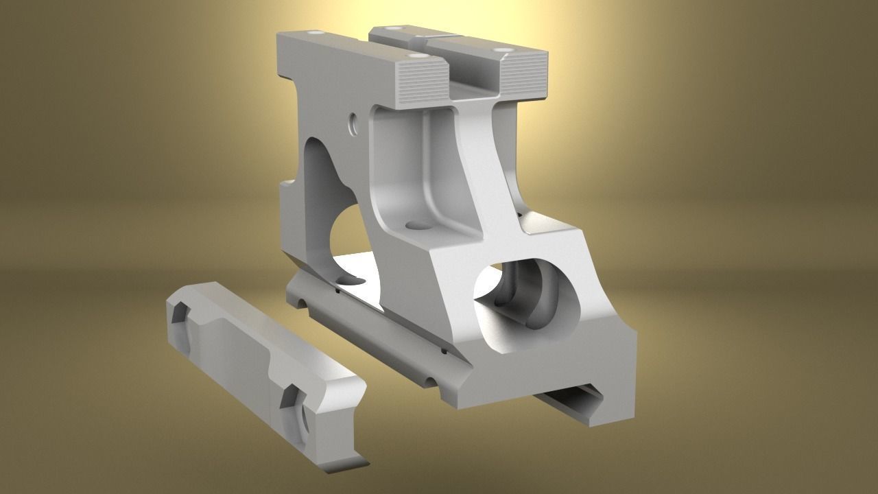 Airsoft Unity Tactical FAST MRO Mount  body 3D print model_6