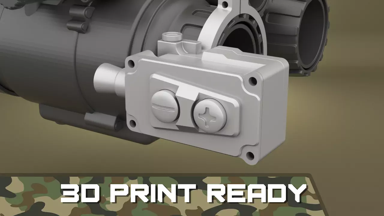 Airsoft Thermoteknix Covert video head-up display Hollow body 3D print model