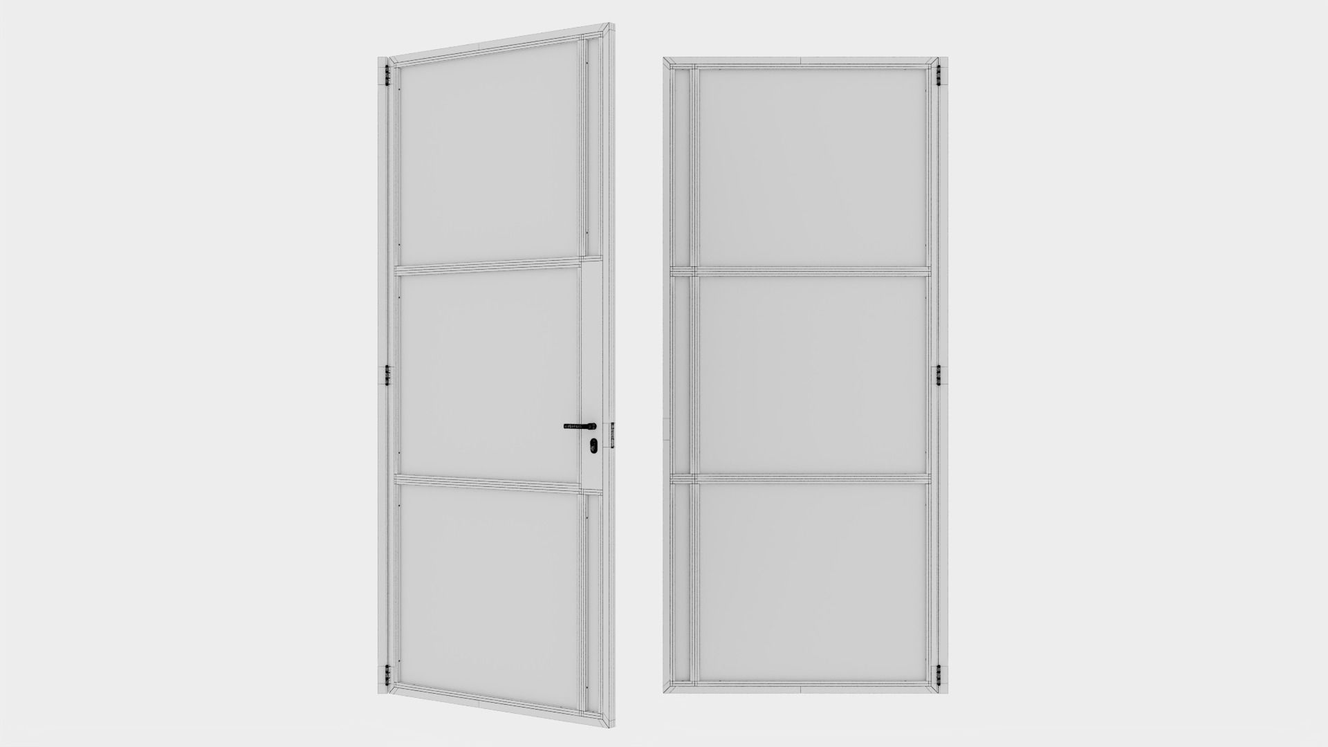 Aluminium door 20 3D model_5