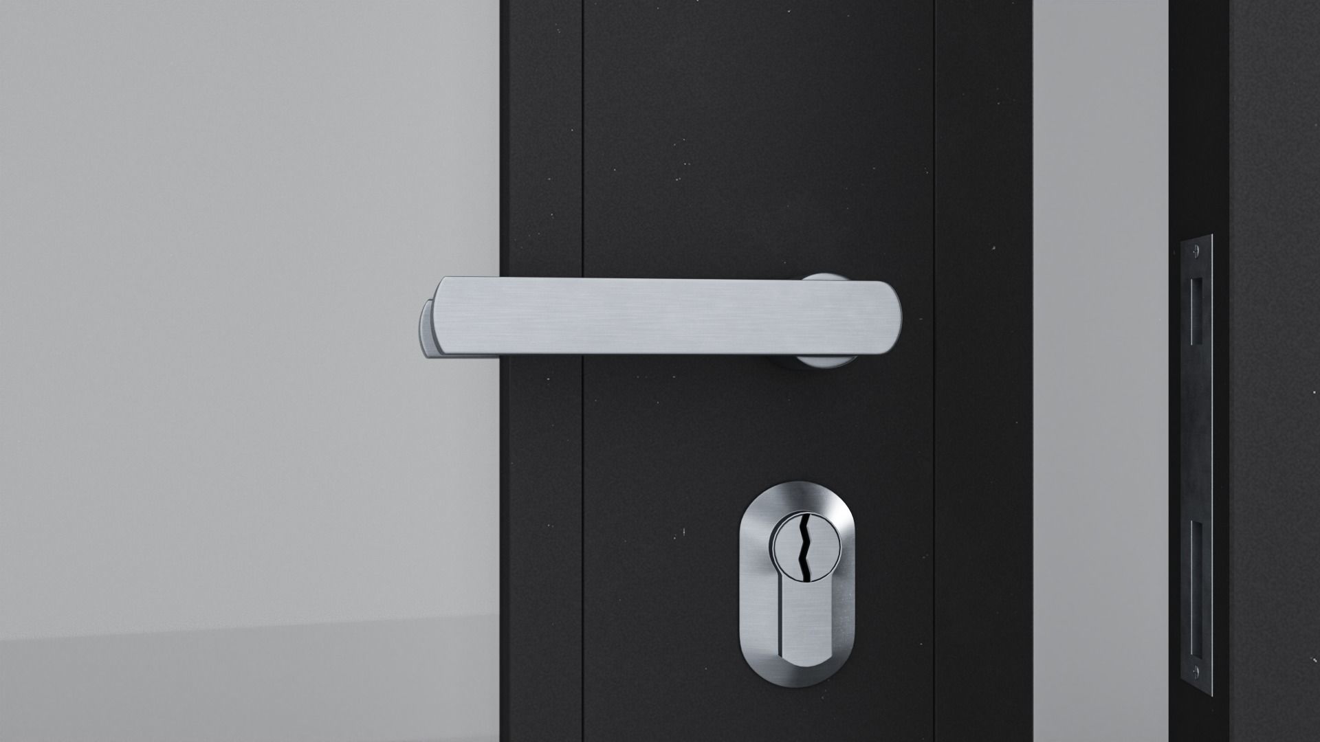 Aluminium door 20 3D model_4
