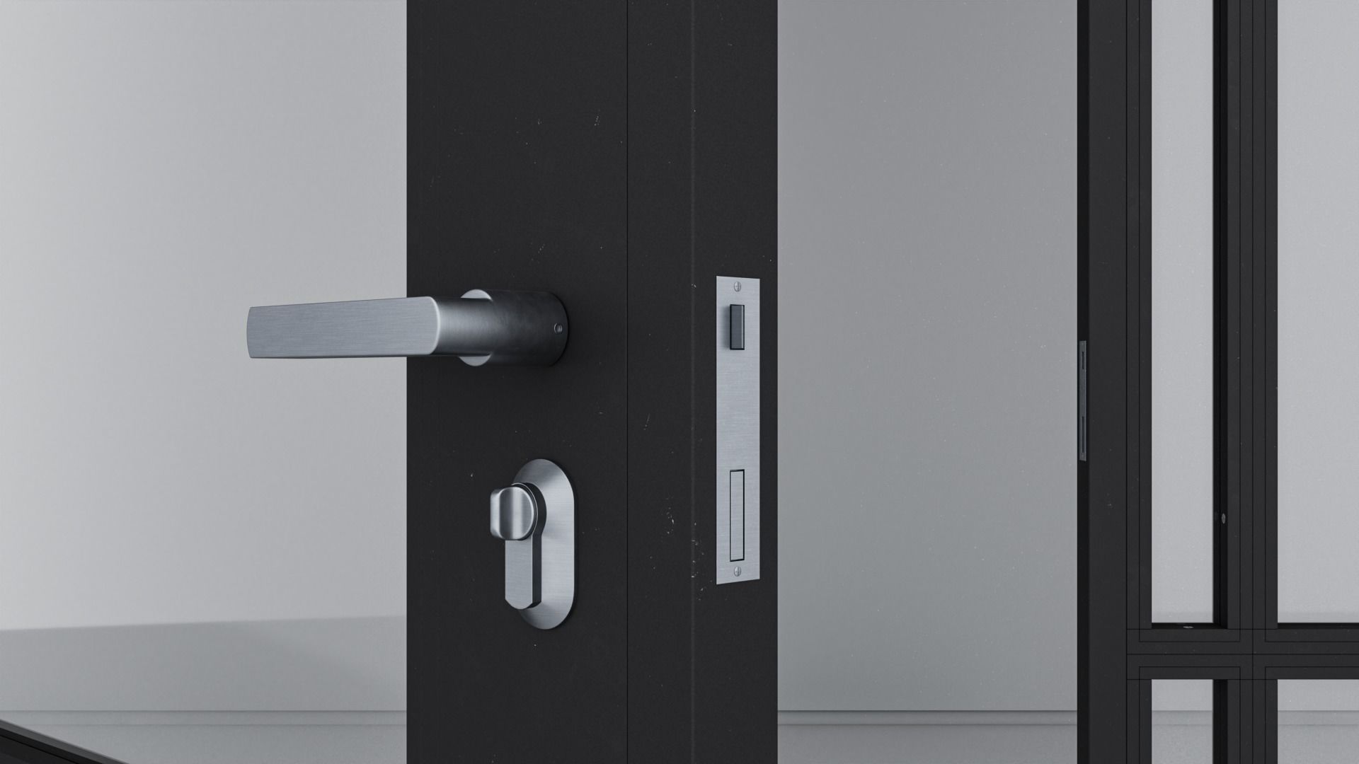Aluminium door 20 3D model_3