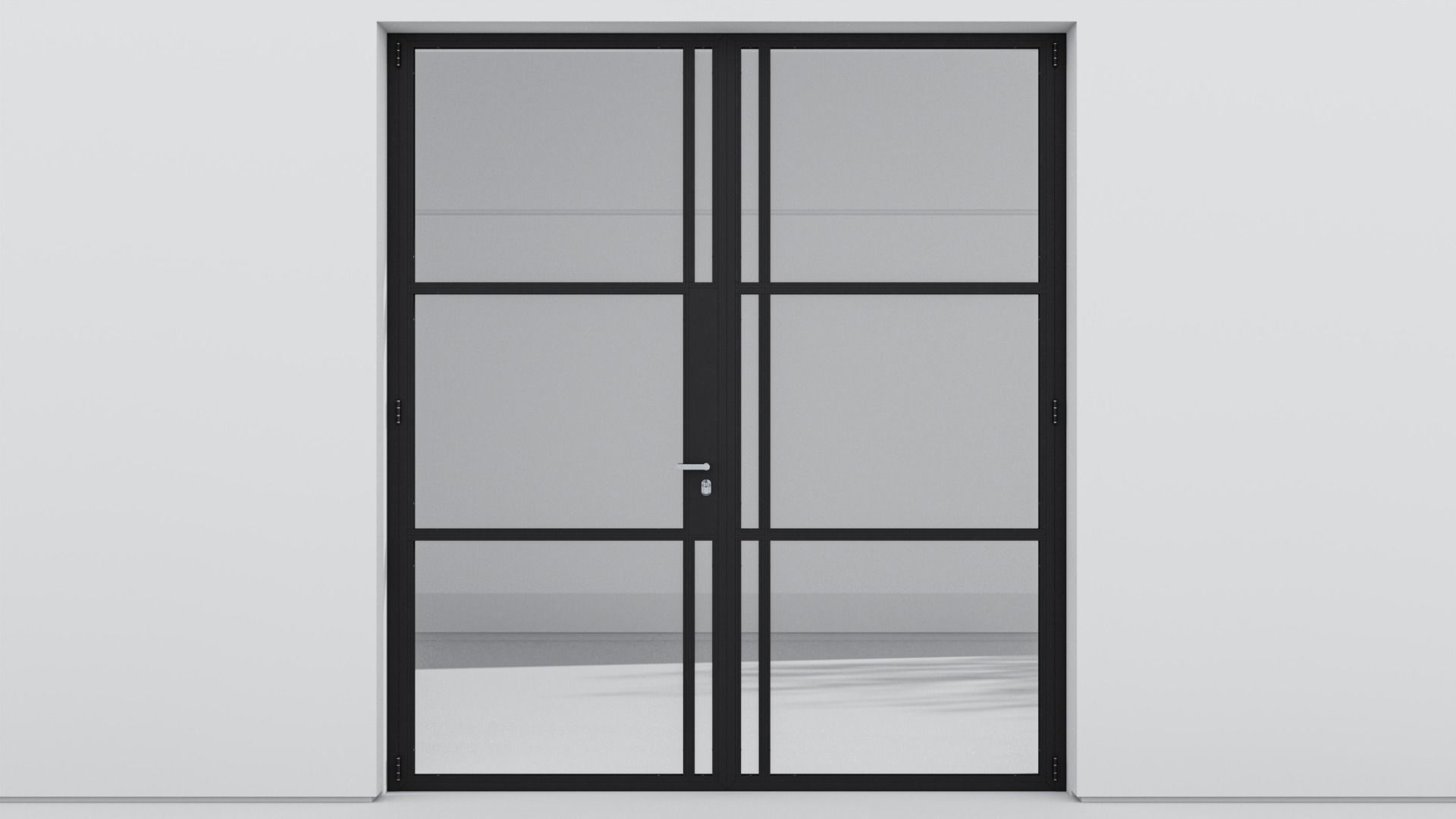 Aluminium door 20 3D model_2