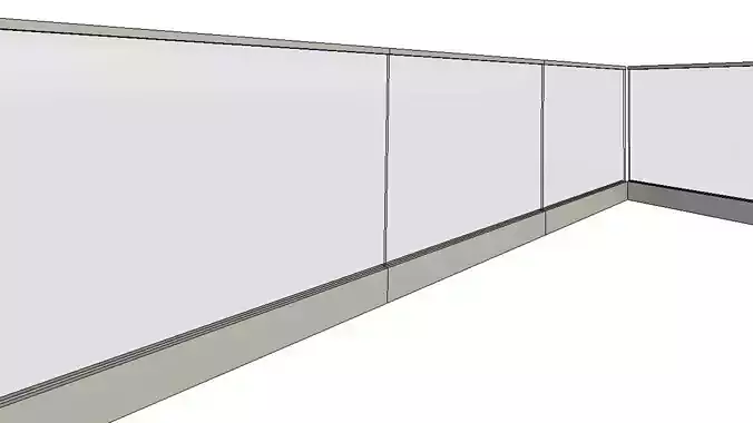 Glass Balustrade Generic Model Revit Family 3D model