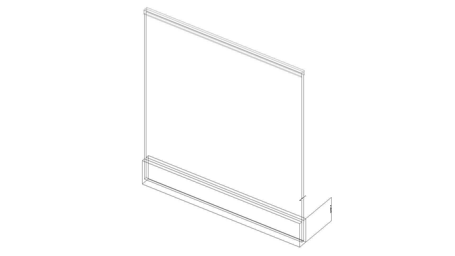 Glass Balustrade Generic Model Revit Family 3D model_5