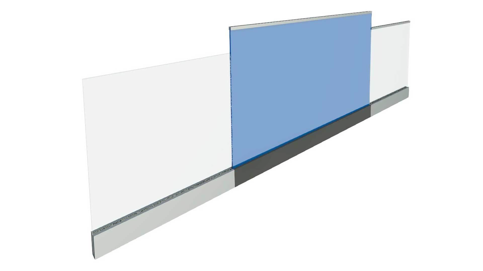 Glass Balustrade Generic Model Revit Family 3D model_4