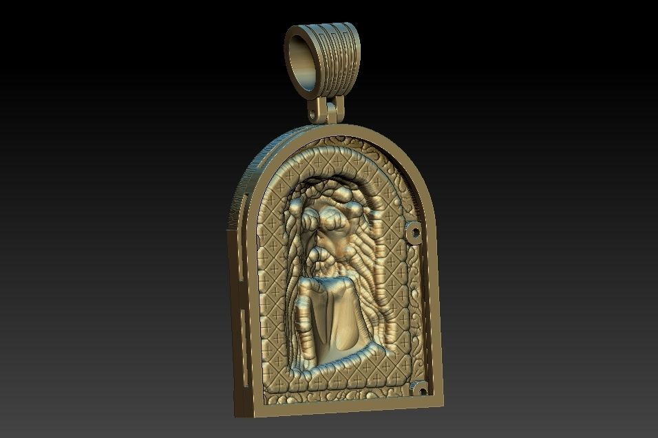 Jesus Face Medal 3D print model_6