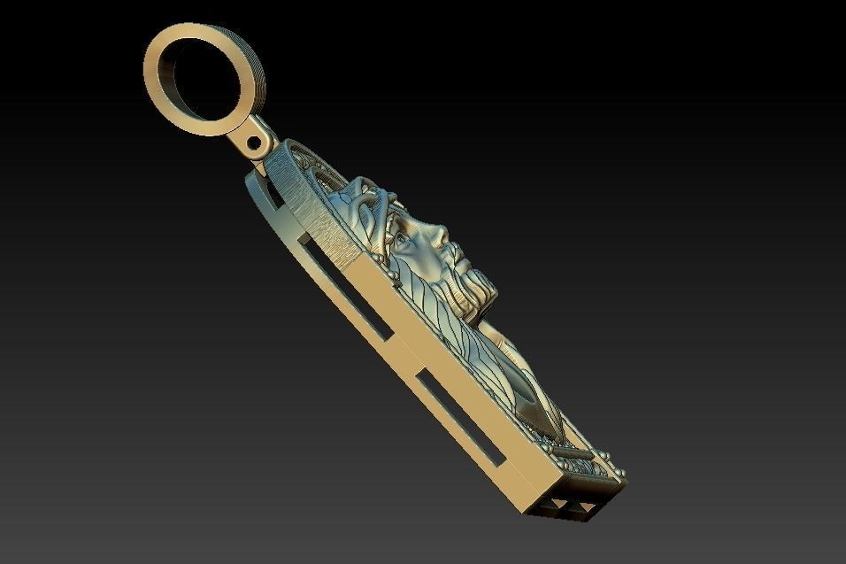 Jesus Face Medal 3D print model_13