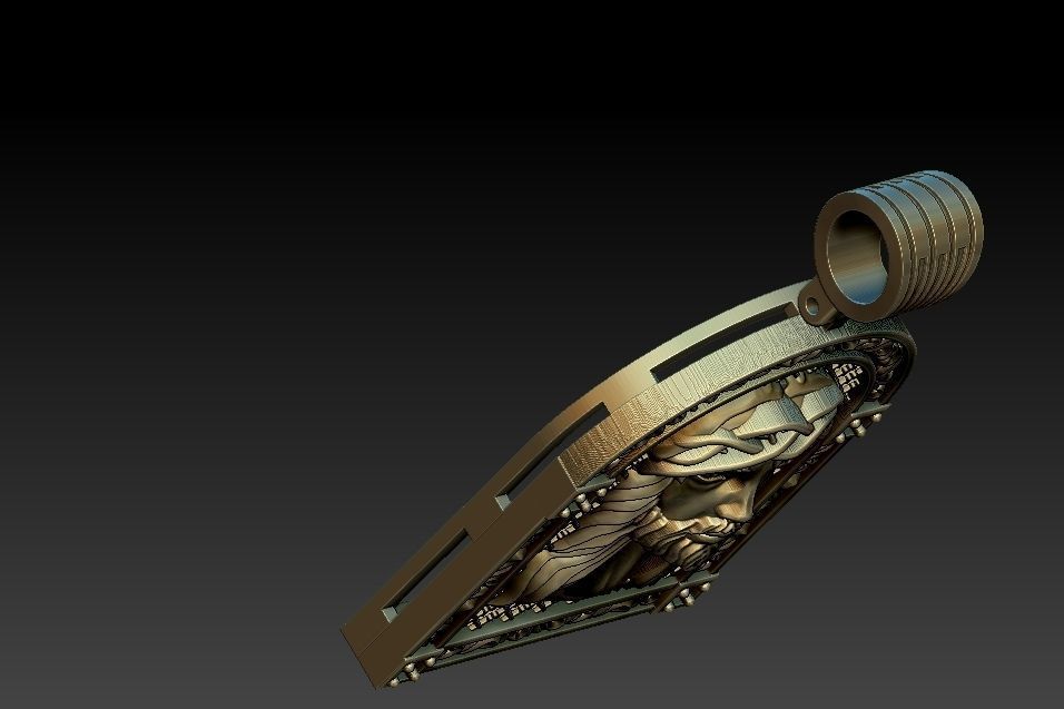 Jesus Face Medal 3D print model_20