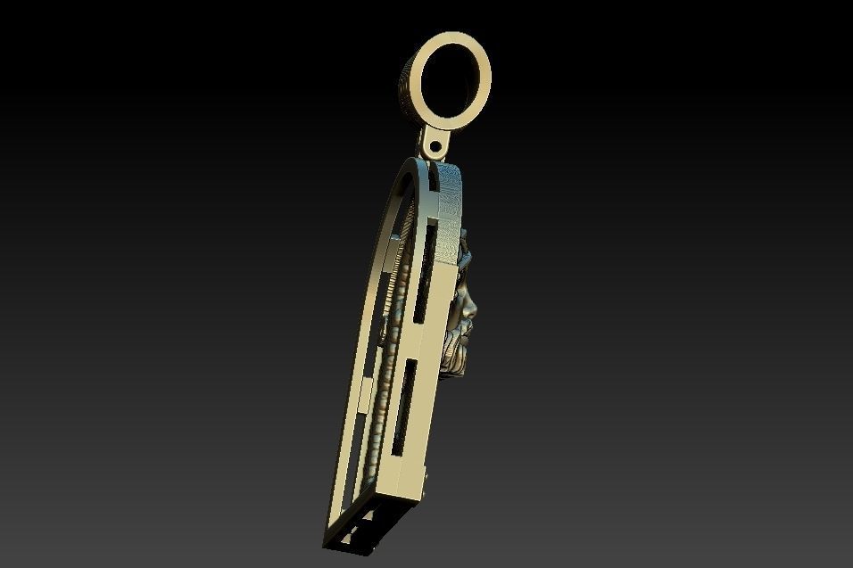 Jesus Face Medal 3D print model_8