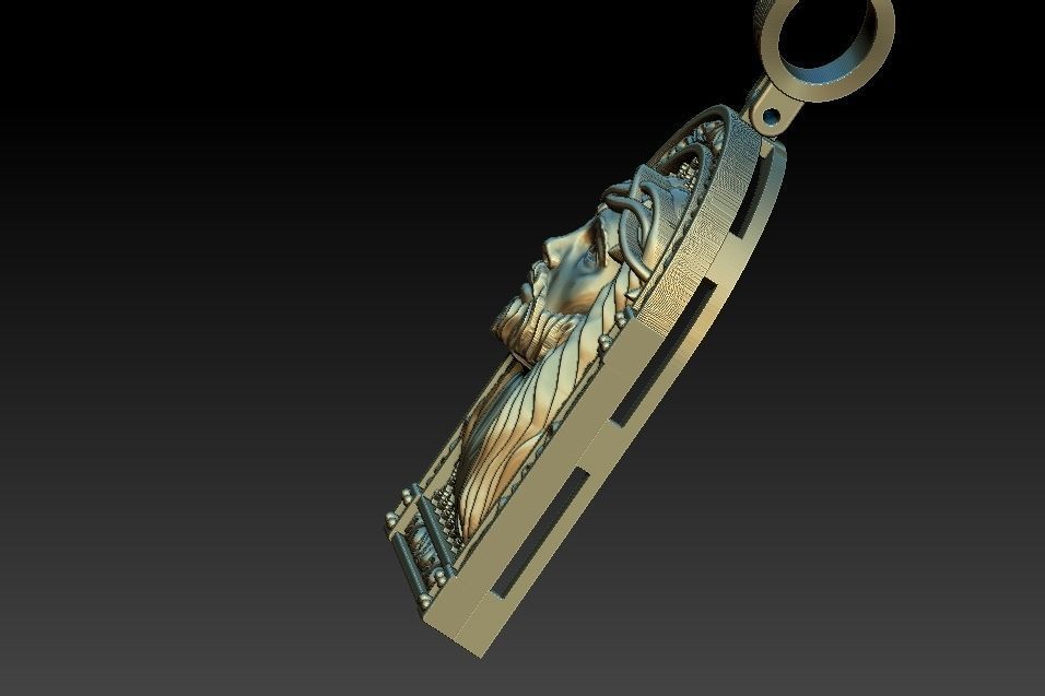 Jesus Face Medal 3D print model_18