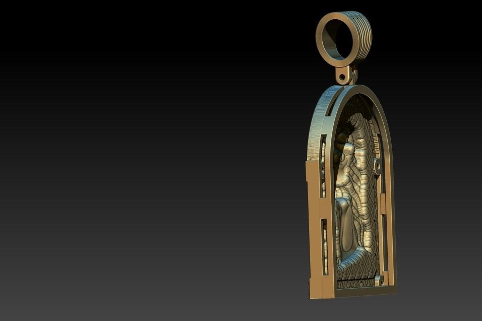 Jesus Face Medal 3D print model_5
