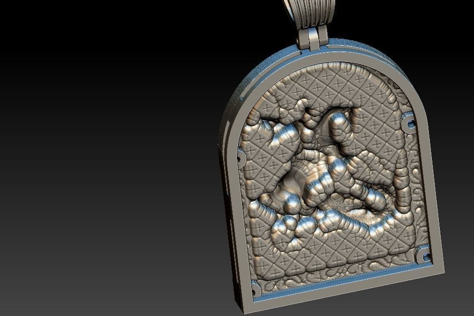 Saint George Sao Jorge Medal 3D print model_8