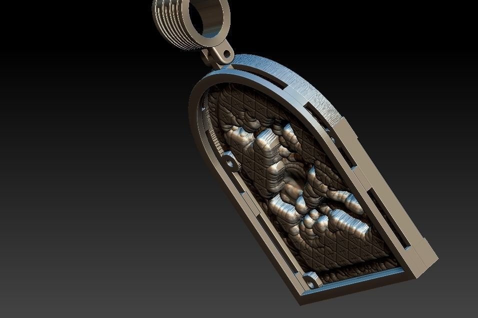 Saint George Sao Jorge Medal 3D print model_7