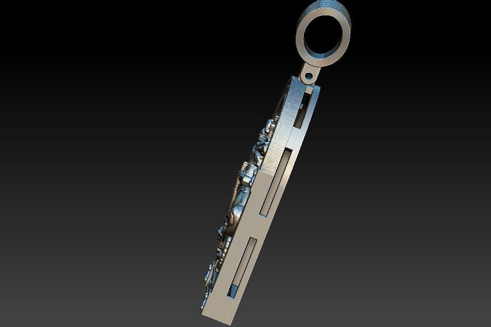 Saint George Sao Jorge Medal 3D print model_10