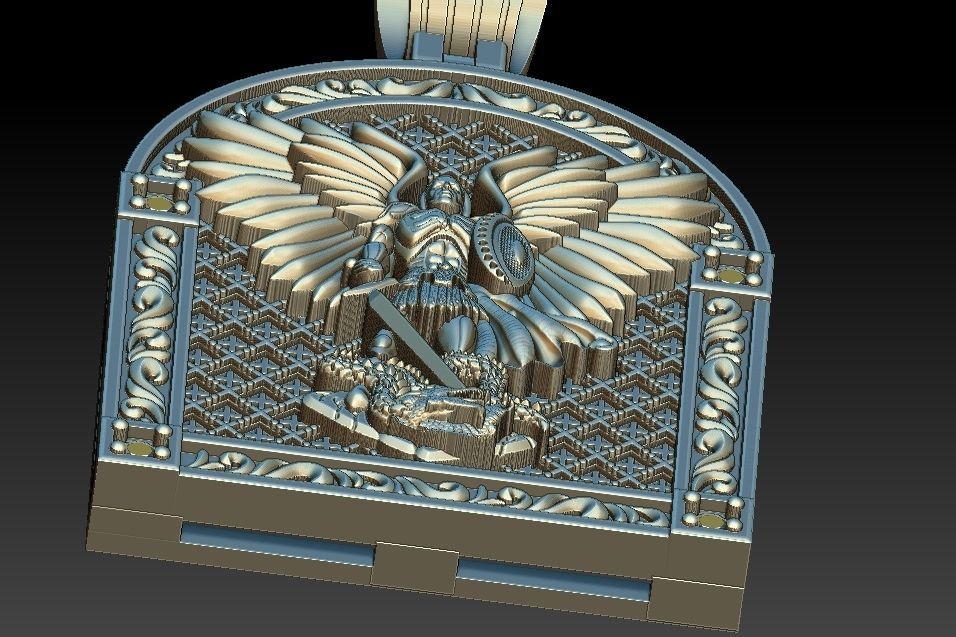 Michael Archangel Sao Miguel Medal 3D print model_20