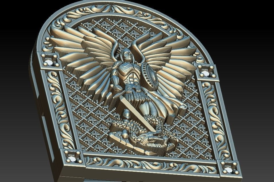Michael Archangel Sao Miguel Medal 3D print model_19