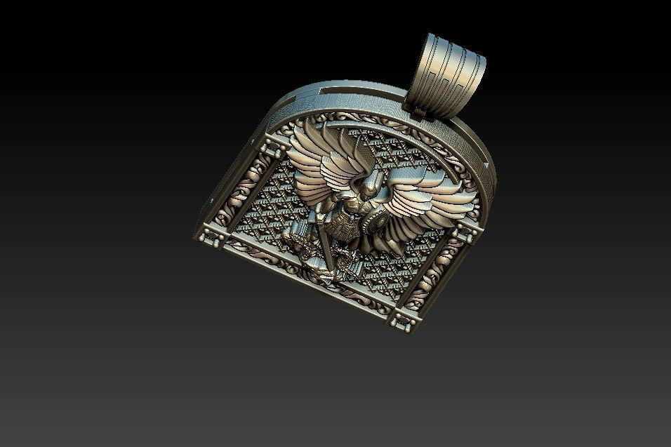 Michael Archangel Sao Miguel Medal 3D print model_15