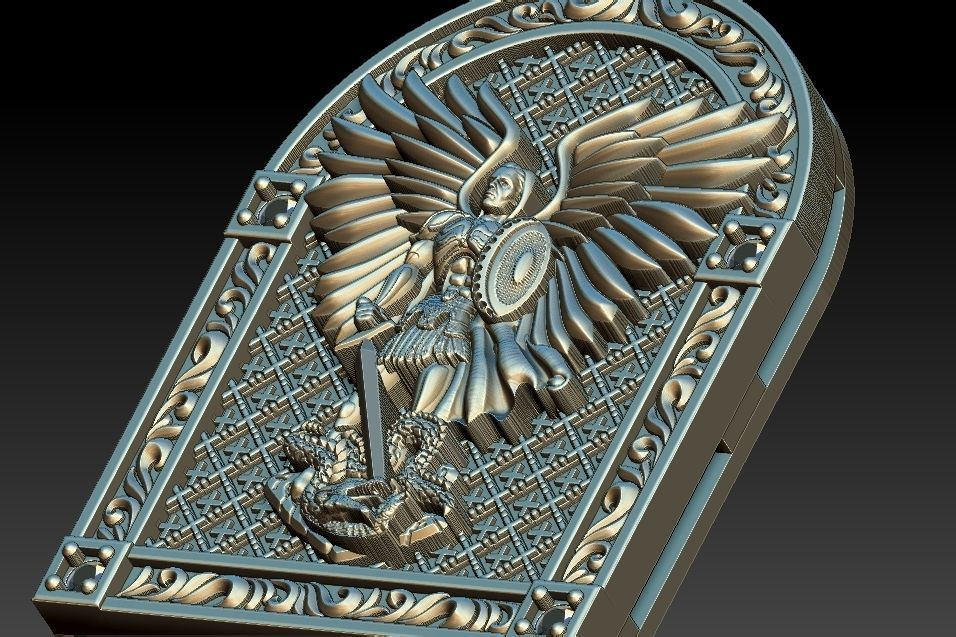 Michael Archangel Sao Miguel Medal 3D print model_18