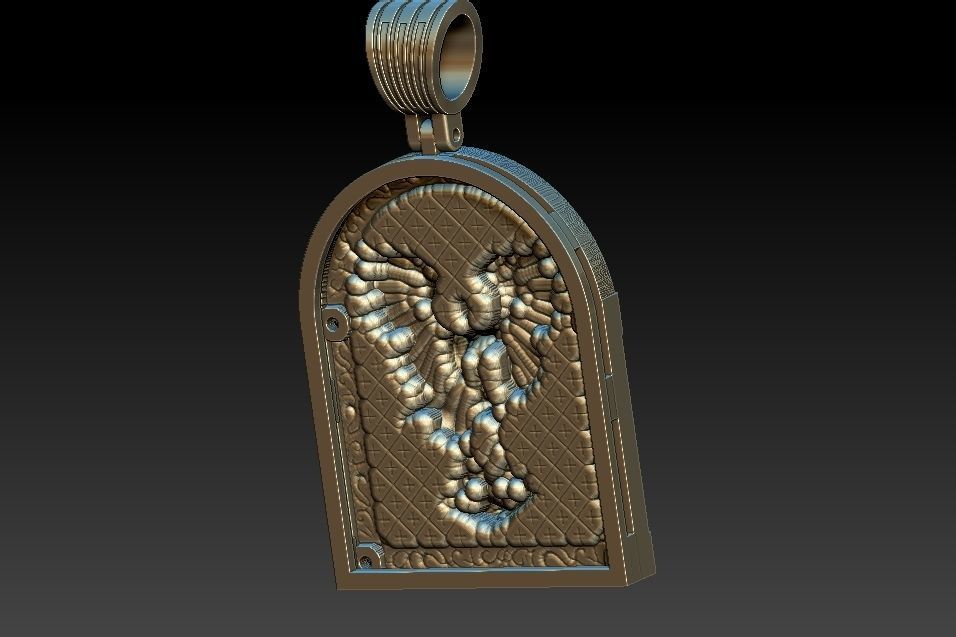 Michael Archangel Sao Miguel Medal 3D print model_9
