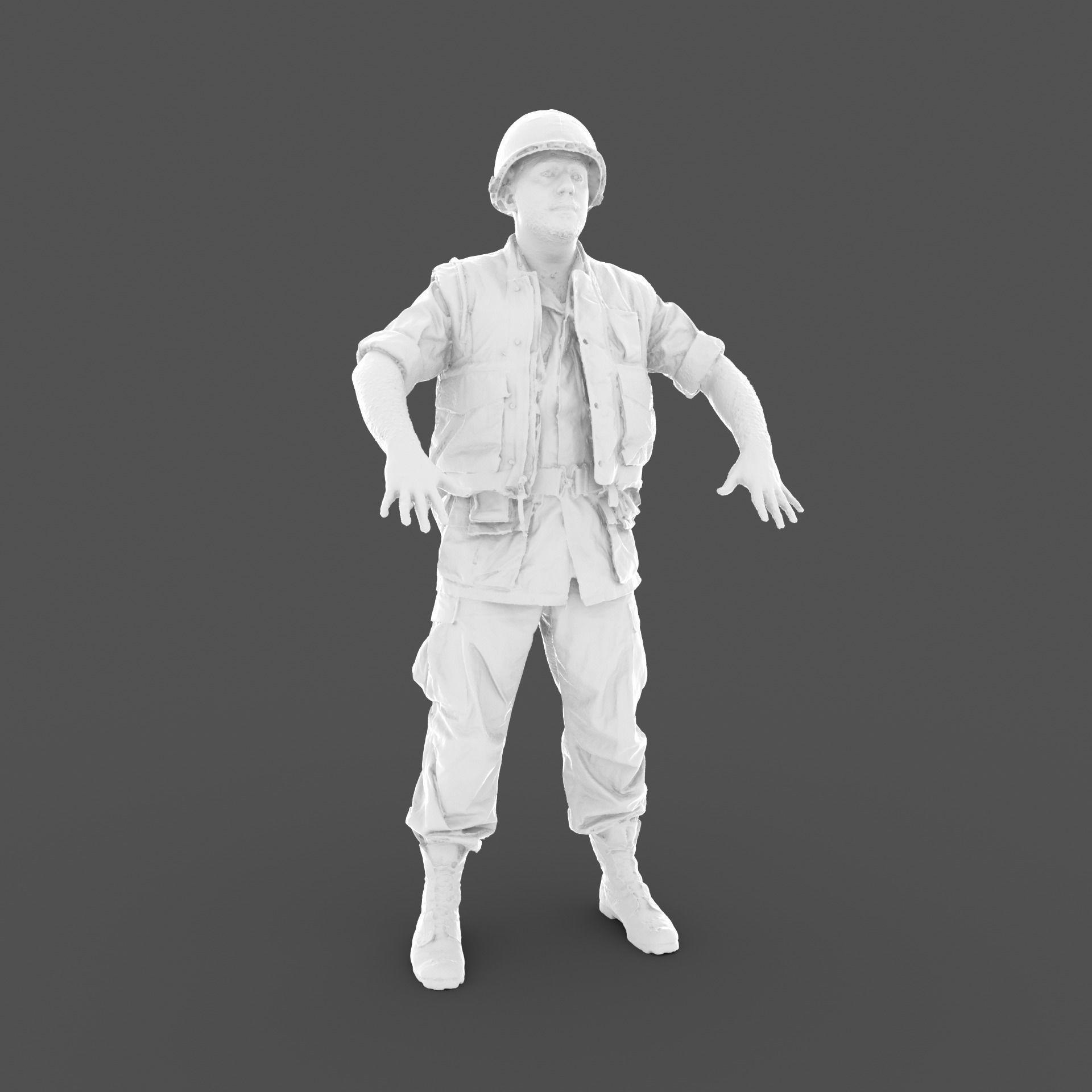 SOLDIER VIETNAM USA 3D MODEL - RAW SCAN 3D model | CGTrader