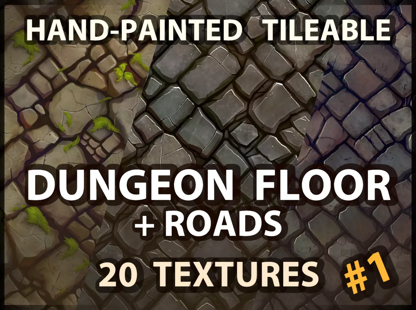 Dungeon Floor and Stone Road -20 TEXTURES -Handpainted PACK 1--- Texture_0
