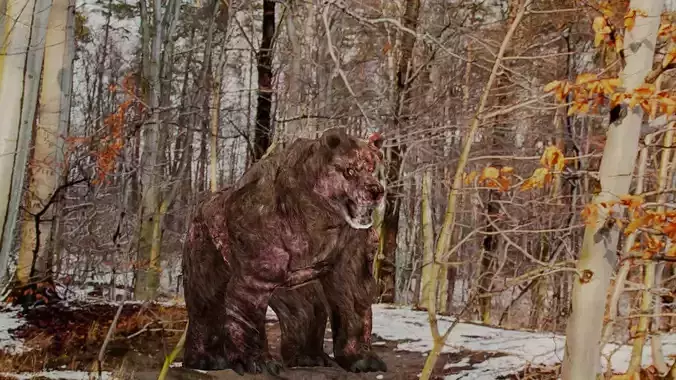 Zombie bear Low poly game ready 