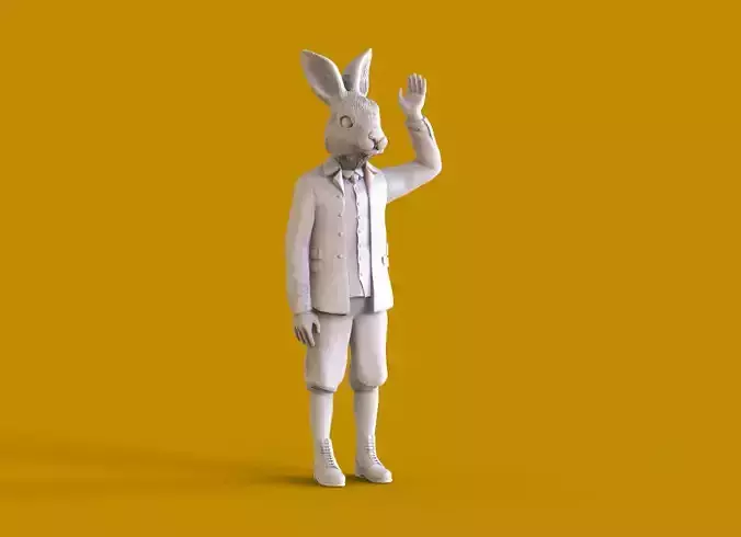 hare 1 rabbit in suit